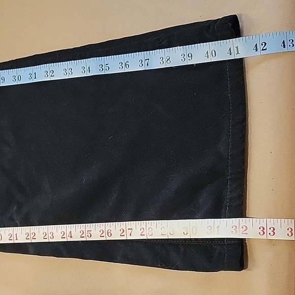 White House Black Market Blanc Size 6 Black Velvet Jeans Boot Leg, EUC - Picture 9 of 11